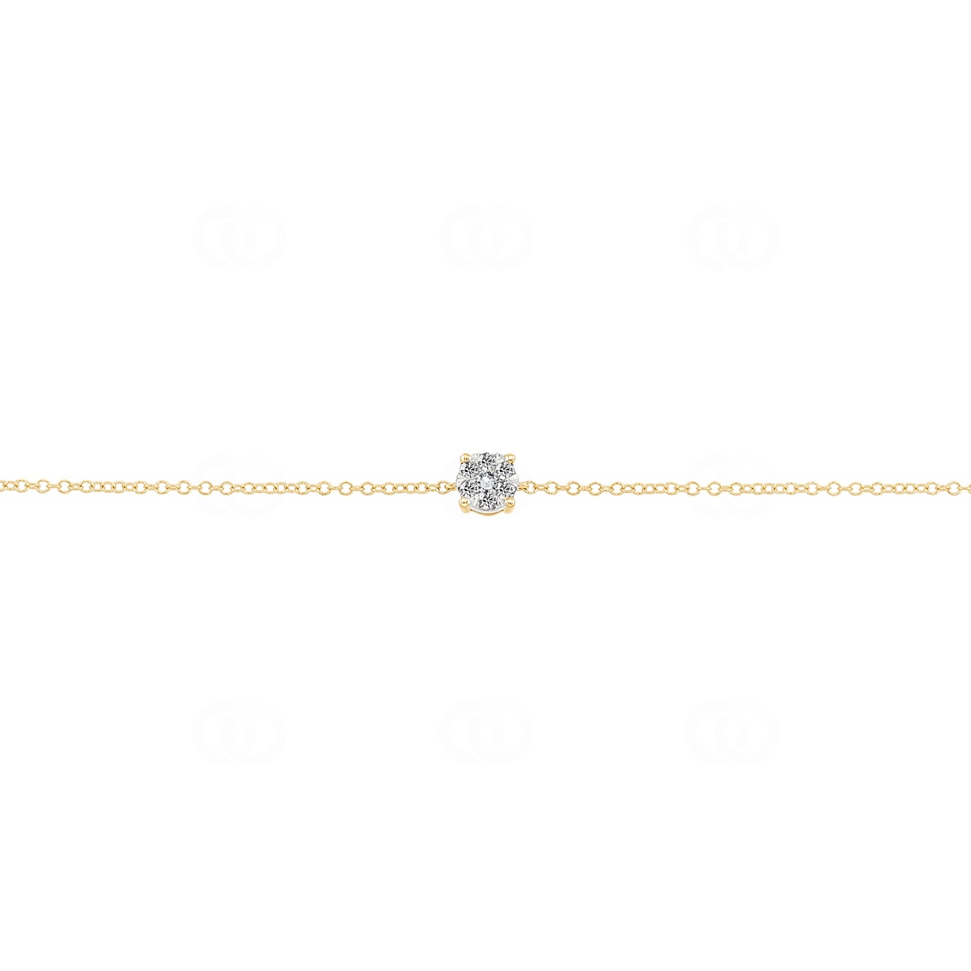Armband 750/18 K Gelbgold mit Diamanten 0.11 ct H/si