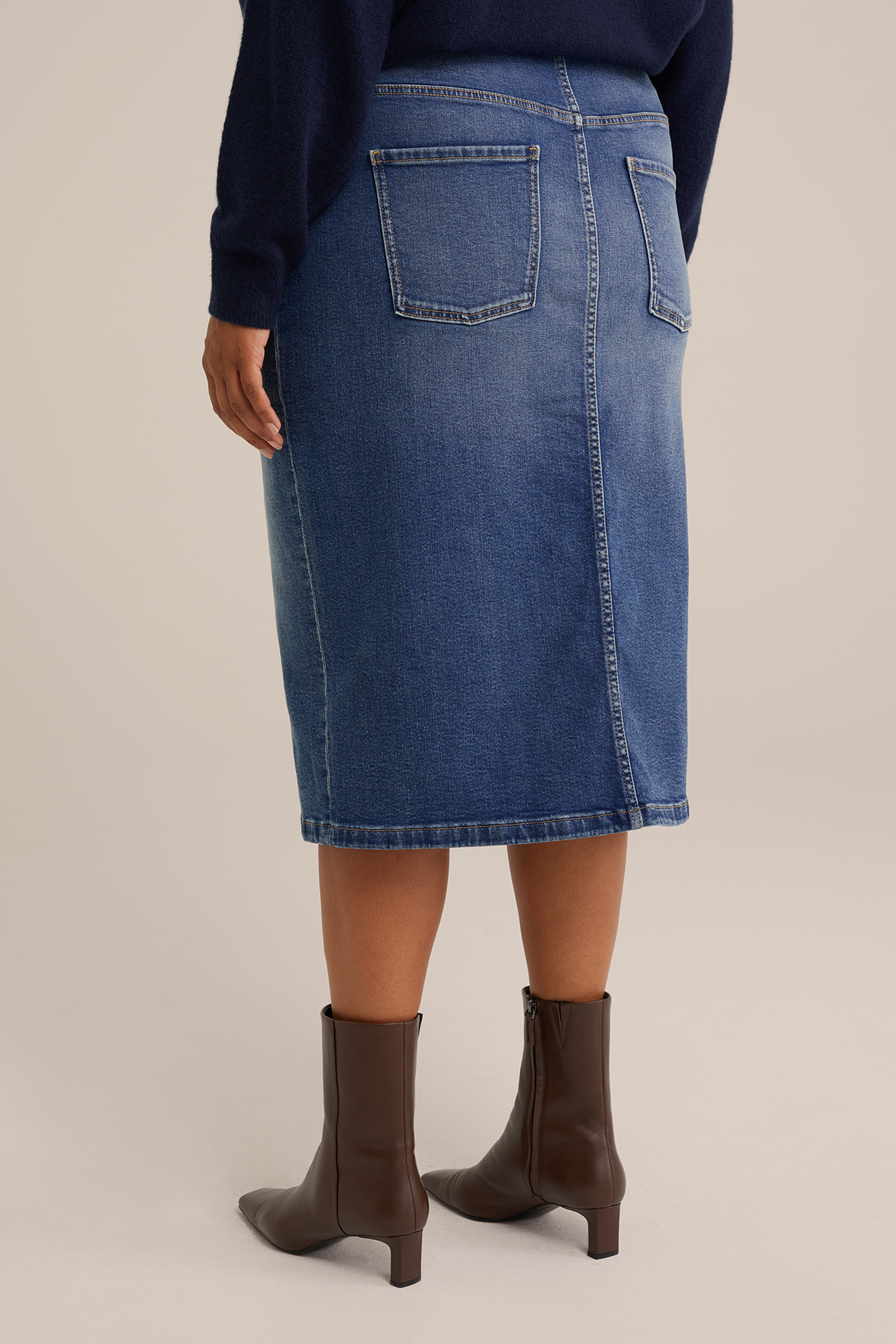 high rise denim rok - Curve Blue Ridge Donkerblauw