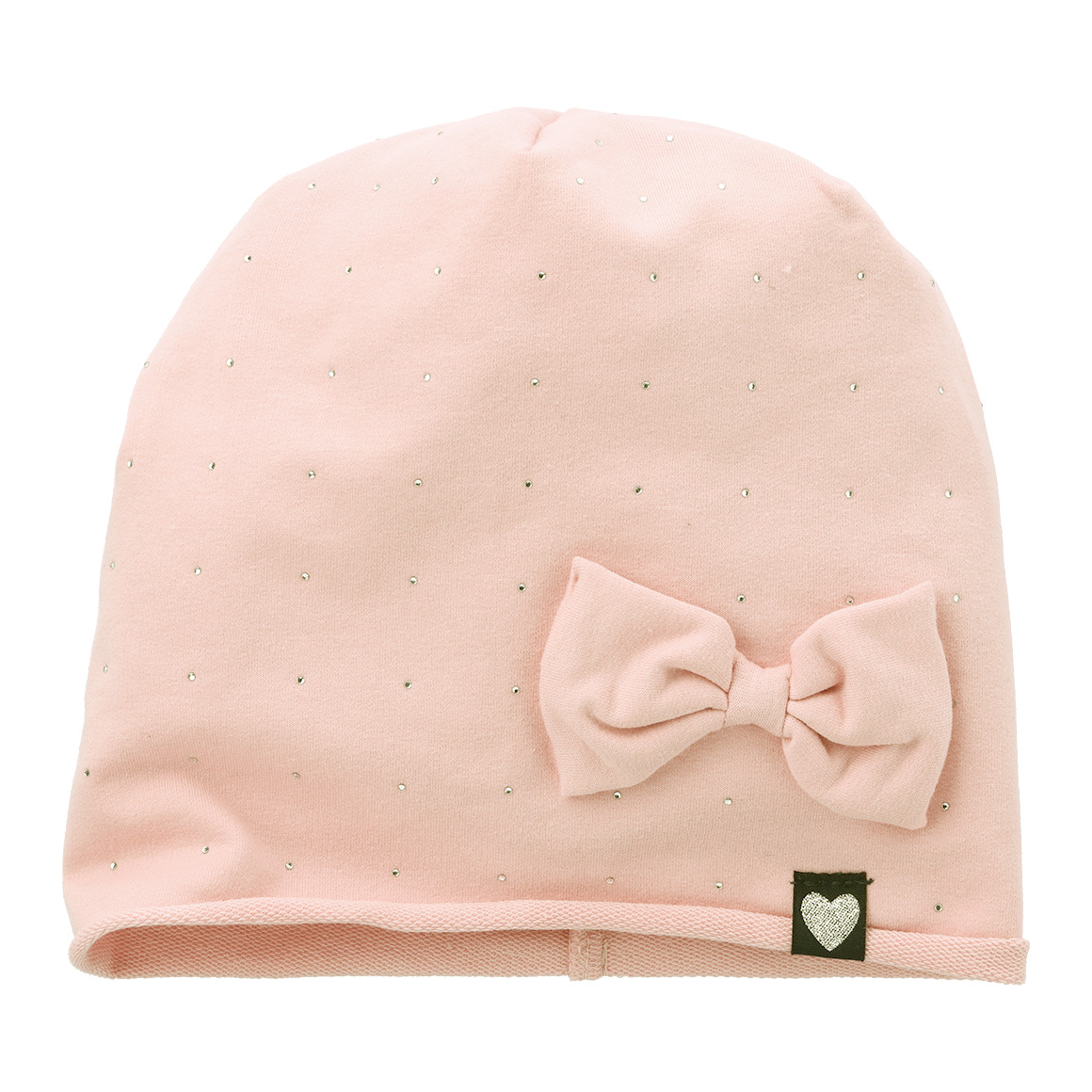 Topolino Mädchen Beanie mit Glitzersteinchen creme