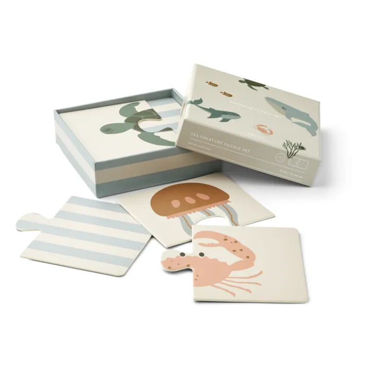 Liewood Puzzles Bret - Set de 8 | Sea creature/Sandy