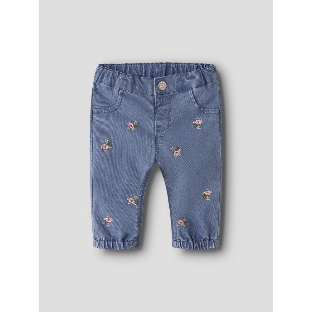 Køb Name It Medium Blue Denim Flower Emb Nbfrose Shaped R Emb Jeans 5321-Yb H