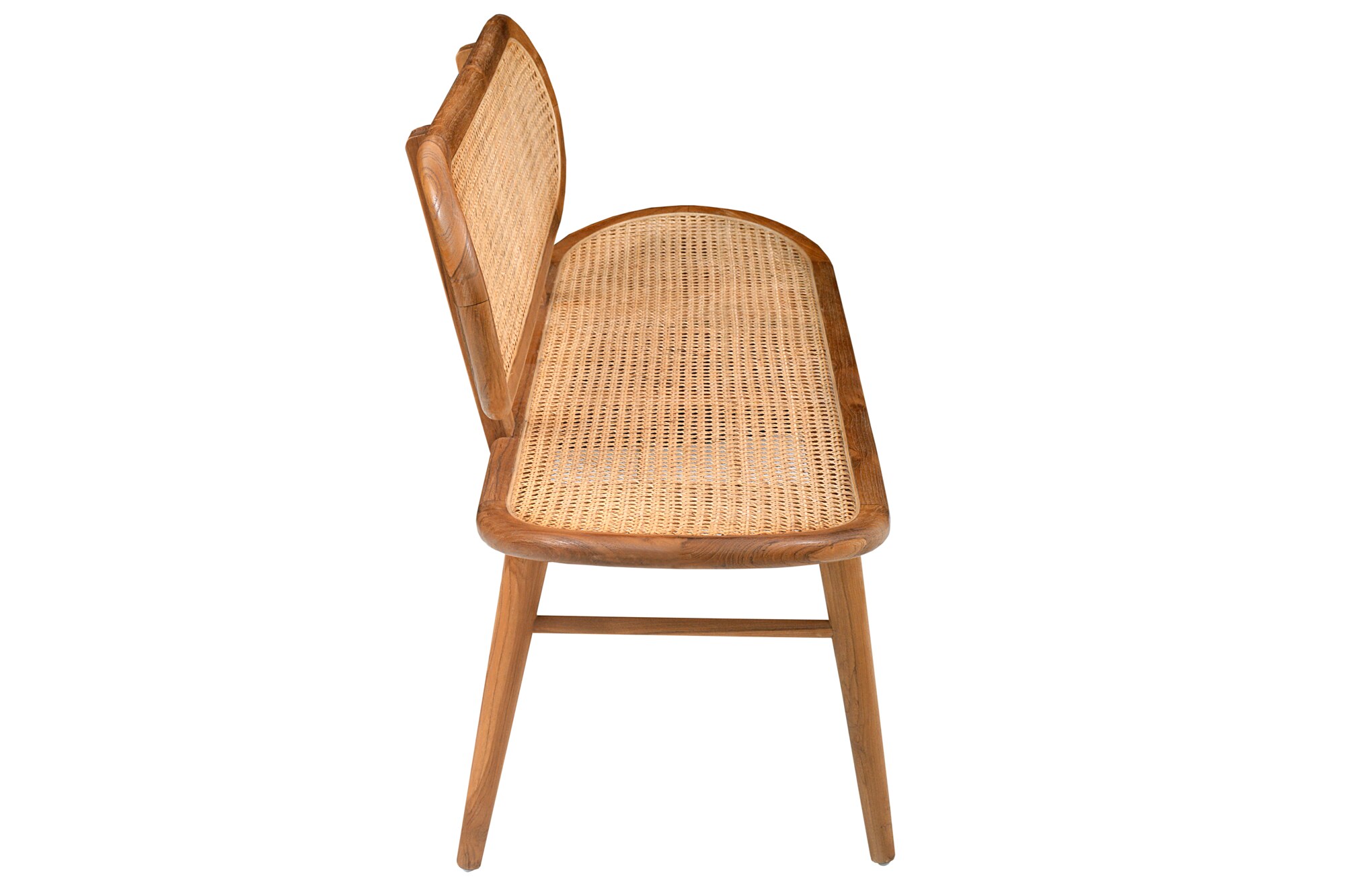 Sitzbank Rattan Teakholz Flurbank Dielenbank Esszimmer Bank Holzbank massiv
