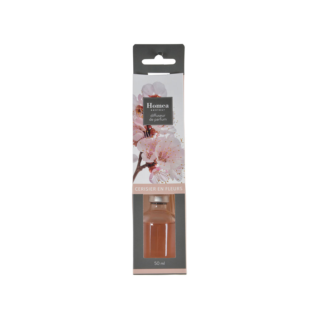 Diffuseur de parfum et 6 bâtons cerisier 50ml