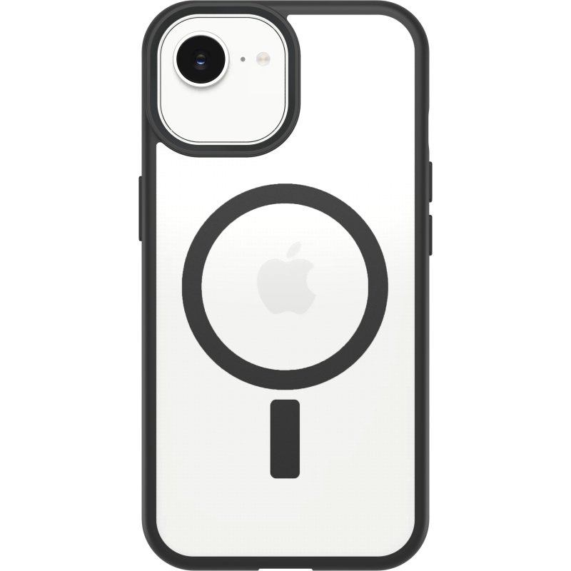 OtterBox React pour MagSafe Series pour Apple iPhone 17e/16e/15/14/13, transparente/noir