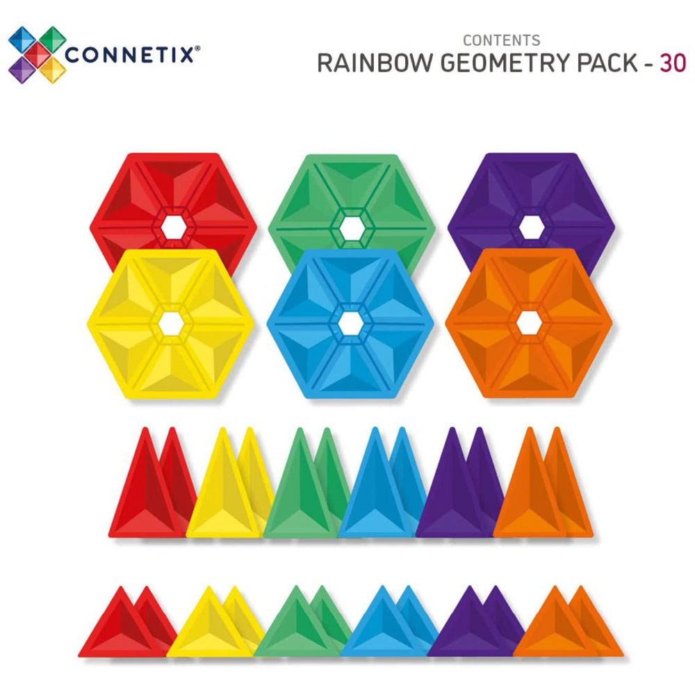Køb Connetix Rainbow Geometry Pak 30 Styks