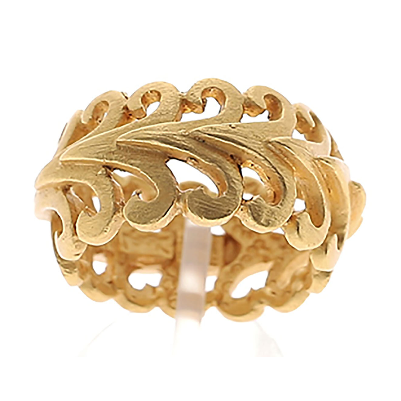 Saint Laurent Bague Vintage en Métal dorée - Très bon état