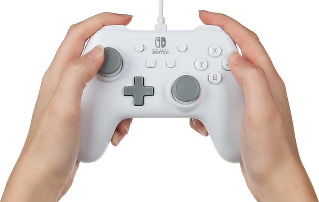 PowerA Nintendo Switch USB gamepad med ledning (hvid)