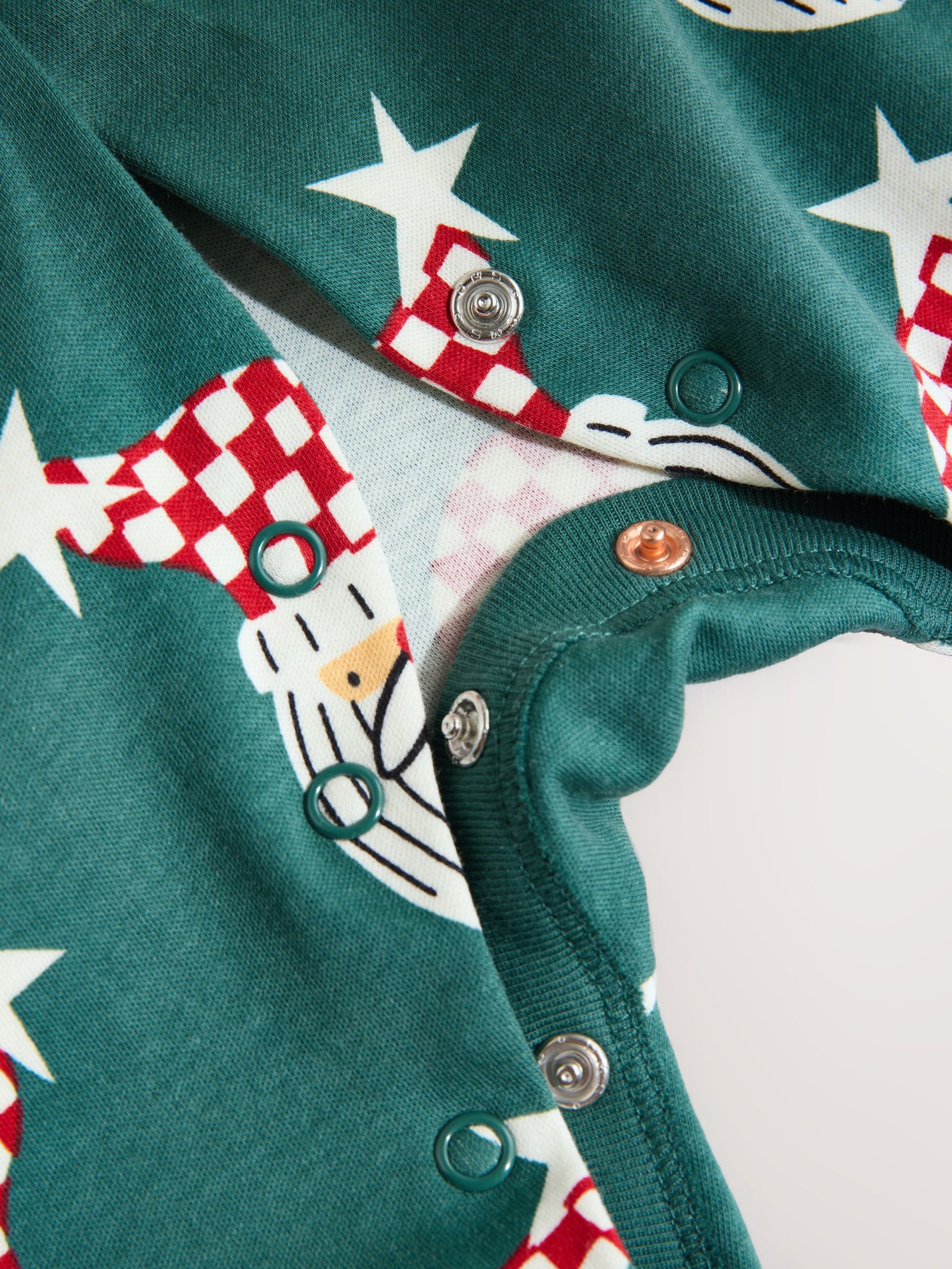 Groen - Santa Matching Family Kerstmis Pyjama (0mnd-3jaar)