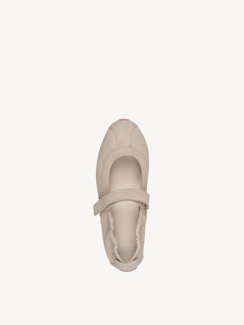 Leren Ballerina - beige