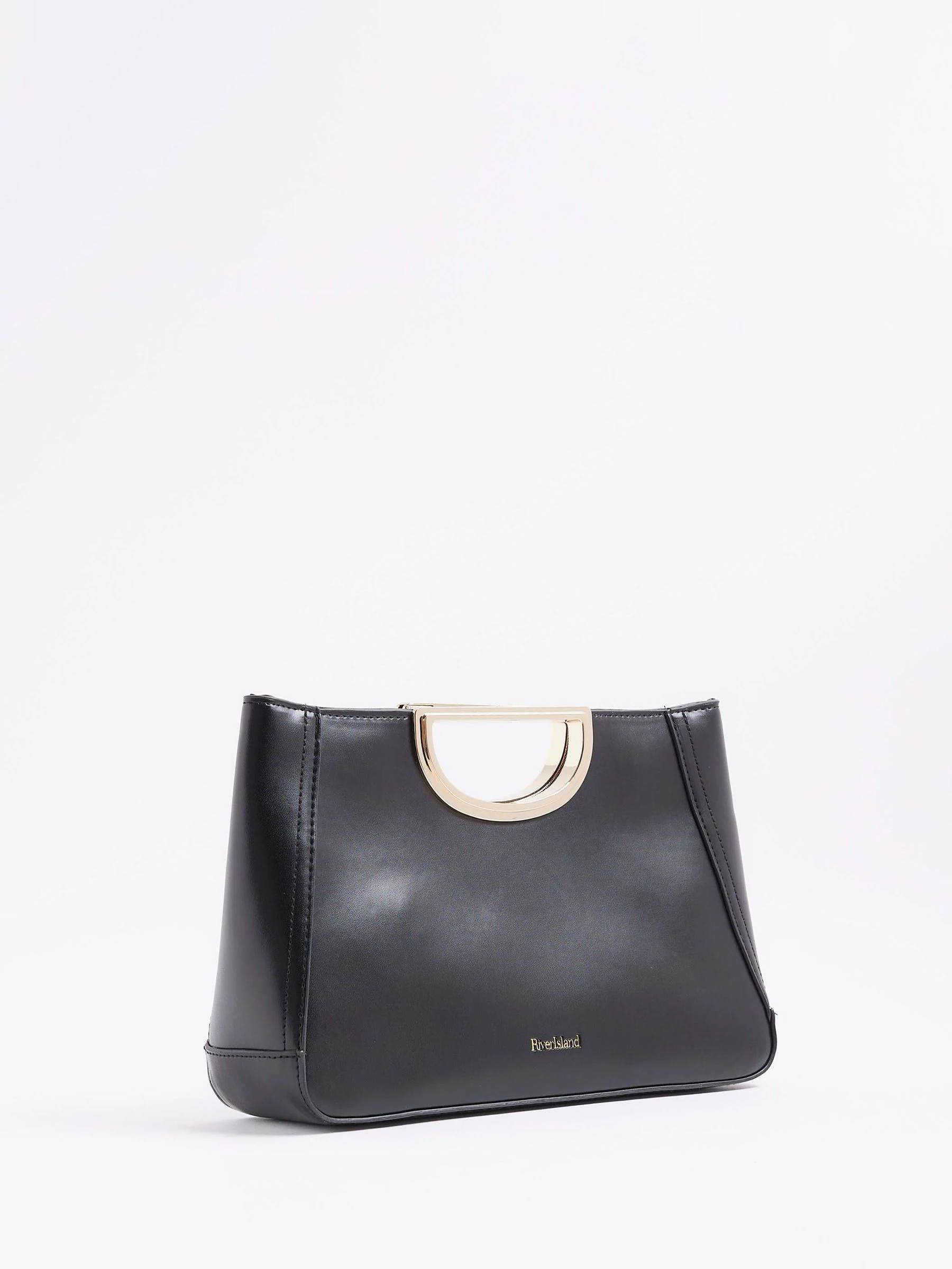 River Island Metal Handle Clutch Bag