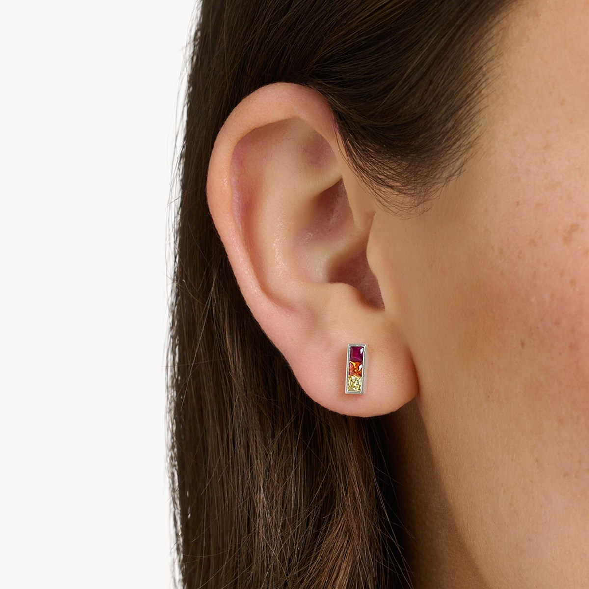 Boucles d'oreilles Thomas Sabo argentoxydes arc-en-ciel