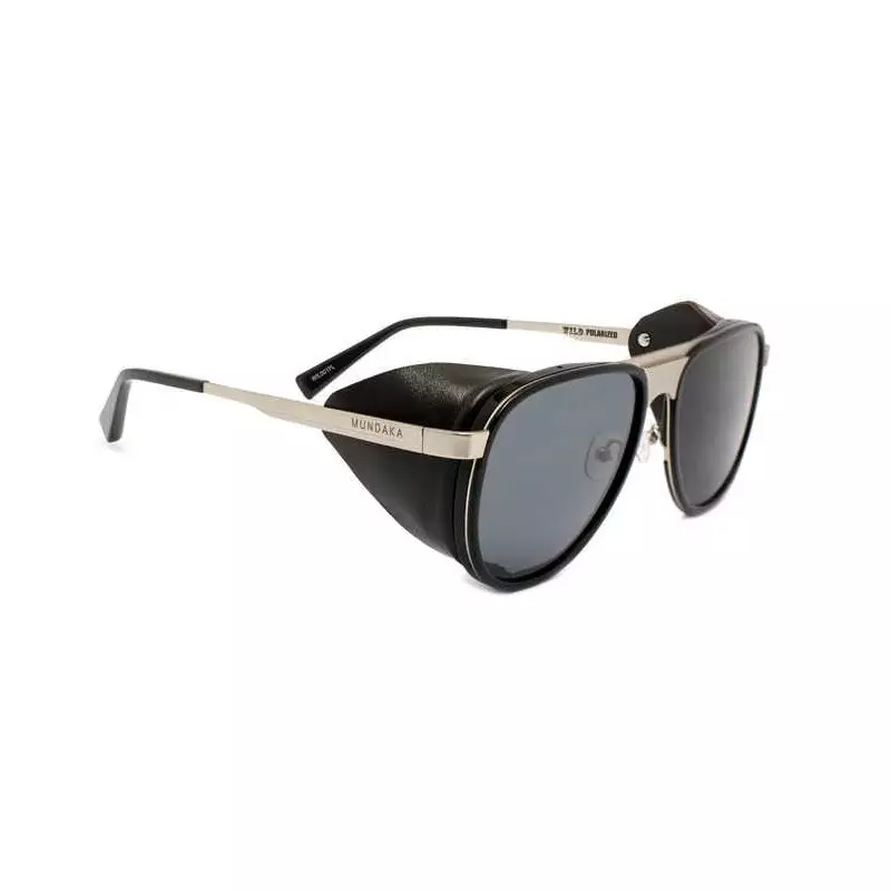 Lunettes de soleil MUNDAKA Wild Matte Silver & Black with Black Shells