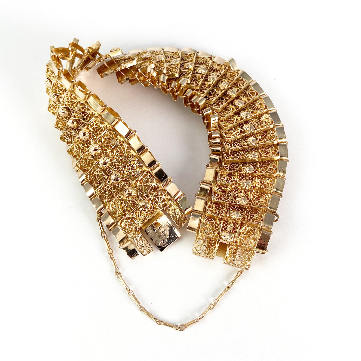 Bracelet d'occasion or 750 jaune maille fantaisie