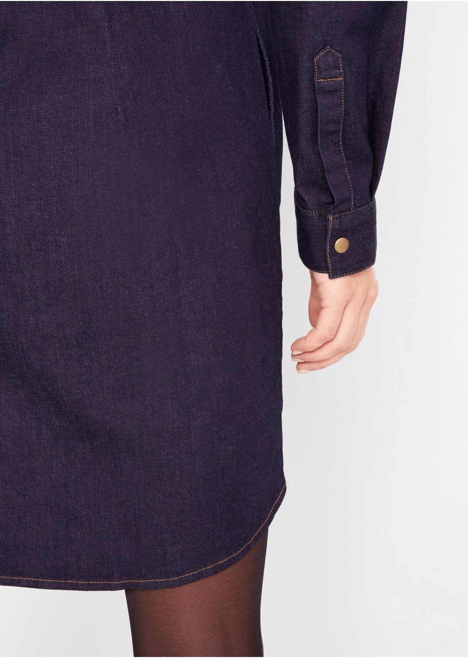 Robe en jean avec élasthanne, manches longues