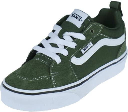 Vans Groene leren sneaker met flexibele zool Multicolor