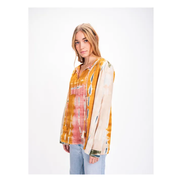 Virginie de Vinster Blouse Tie and Dye | Rose