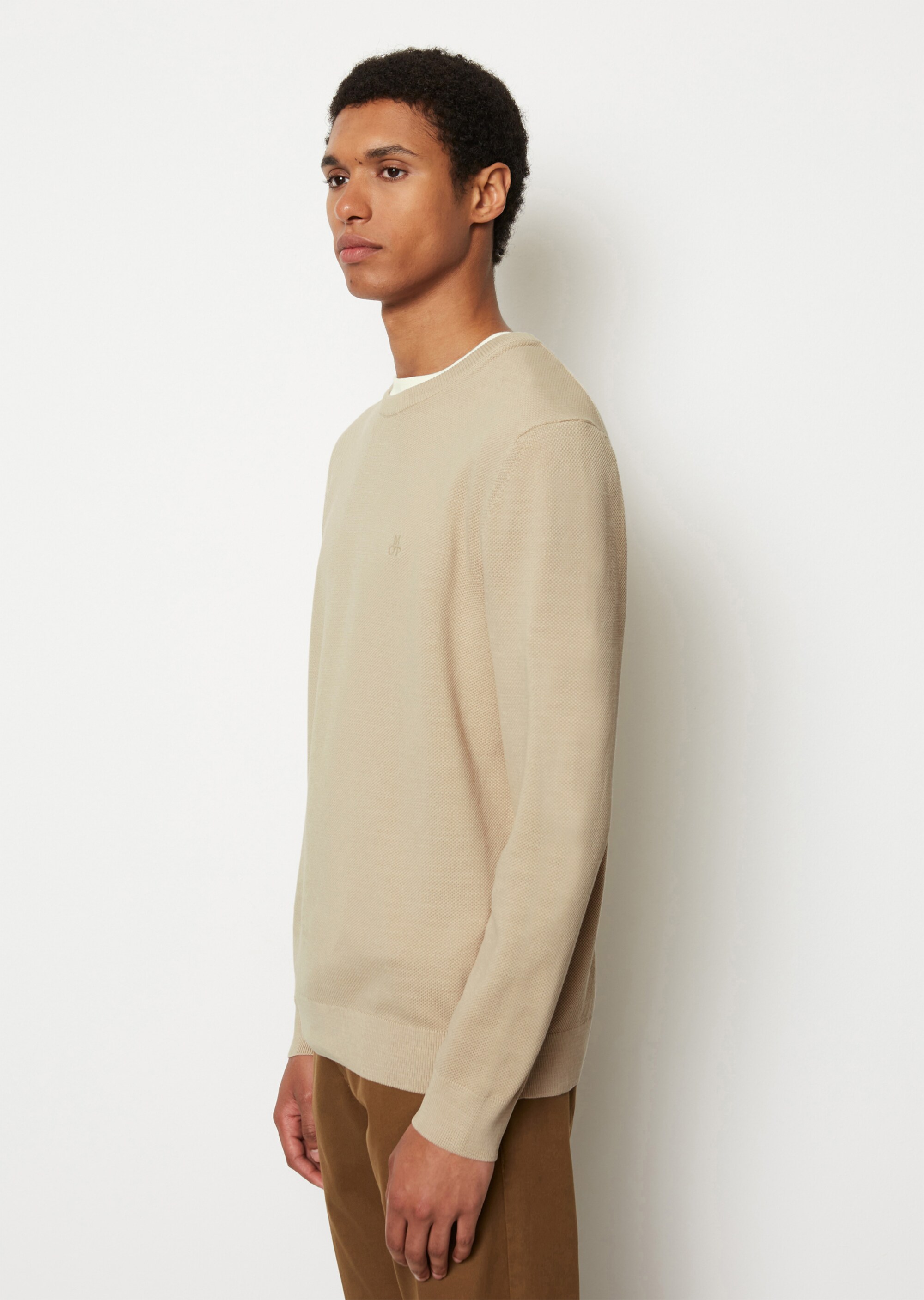 Pullover regular mit feiner Piqué-Struktur