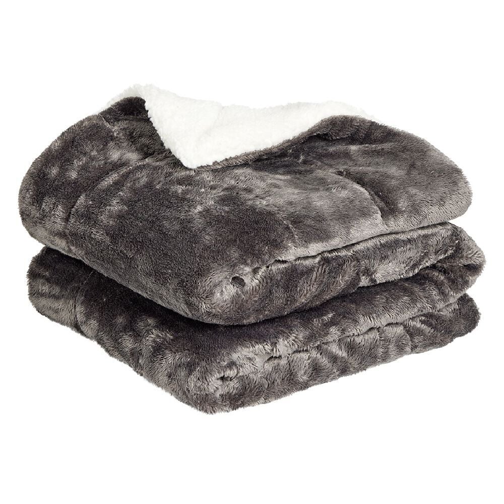 Plaid pilou pilou 127x152cm gris foncé