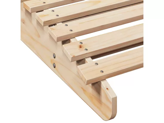 Chaise longue 205x60x31,5 cm bois massif de pin