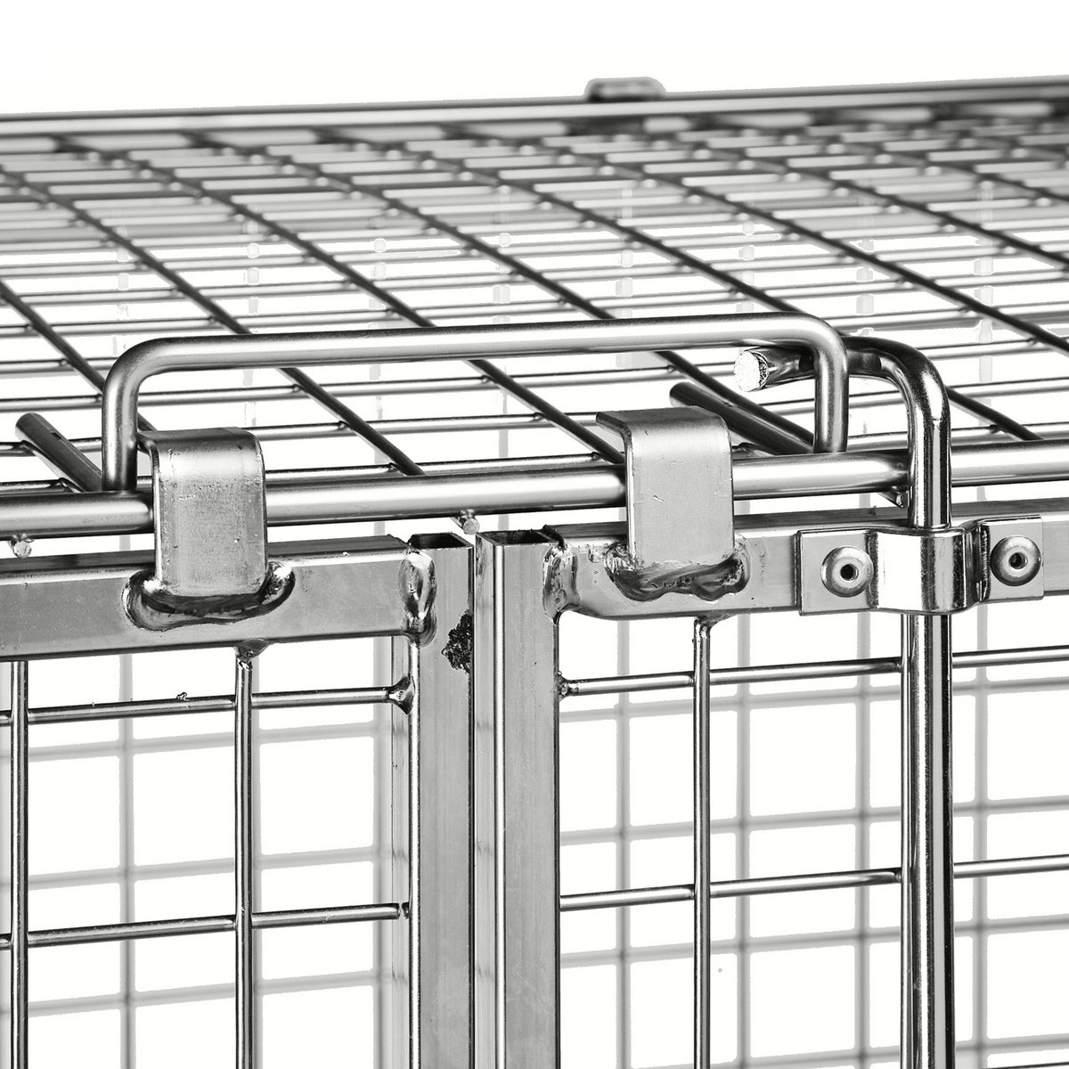 Kongamek beveiligingscontainer 1200x800x1870mm gegalvaniseerd met gaasbodem, 4 gaaswanden, deur zonder rem