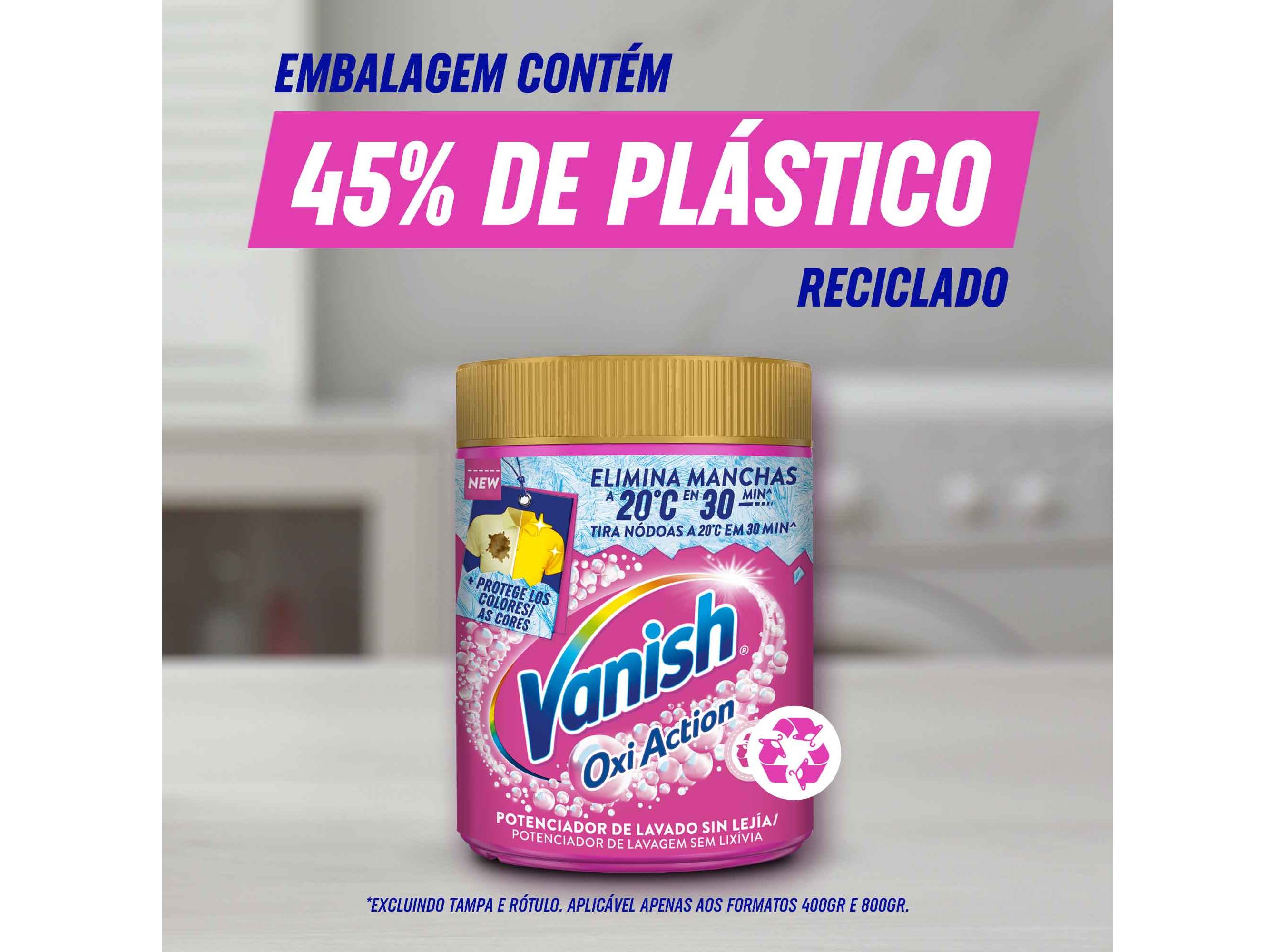 ADITIVO TIRA NÓDOAS PÓ OXI ACTION PINK VANISH 800G
