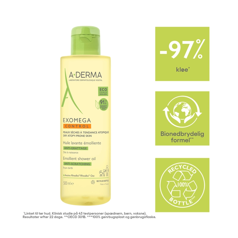 A-DERMA Exomega Control Shower Oil 500 ml