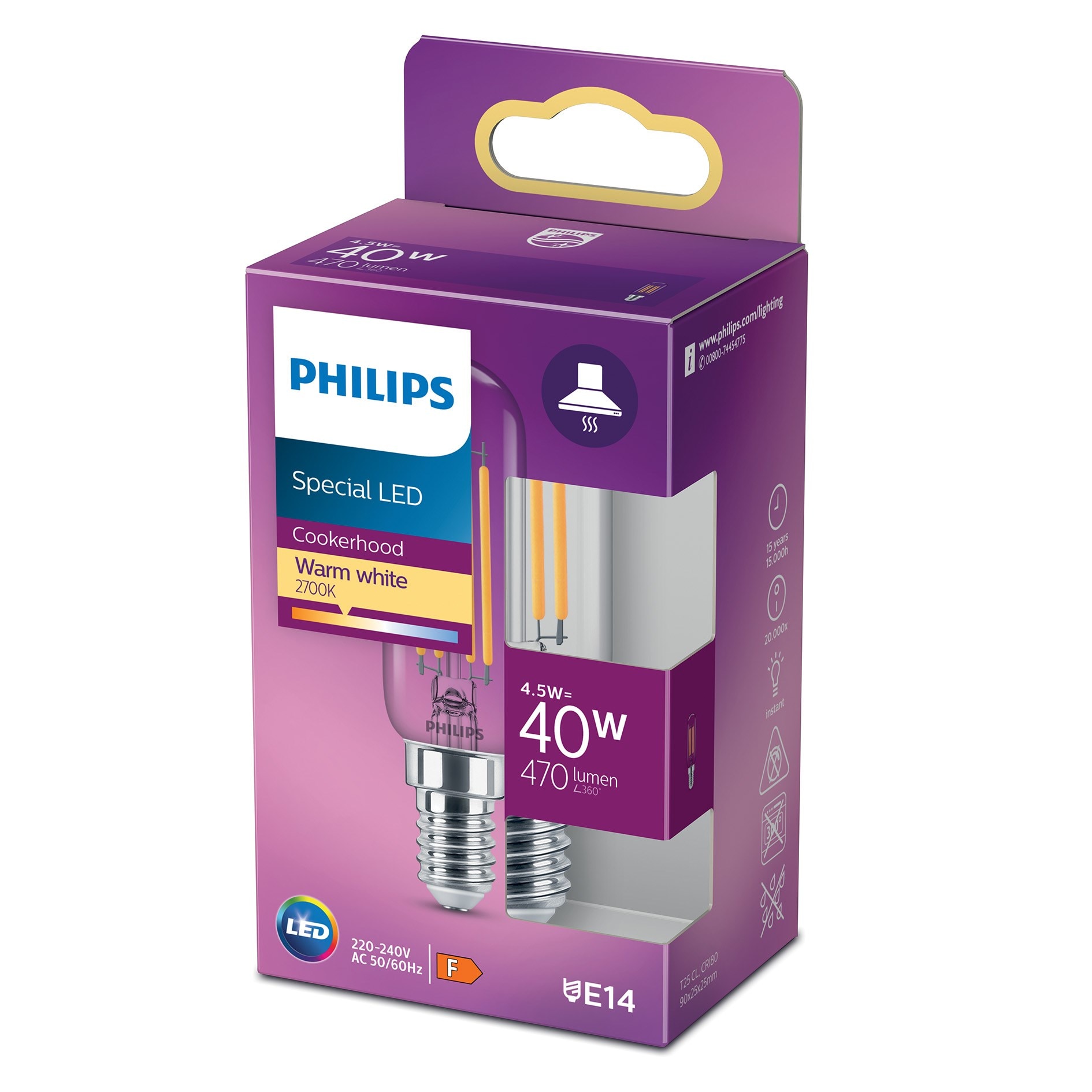 Philips LED-pære E14 470 lm
