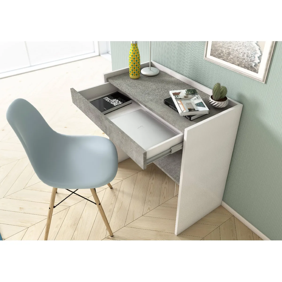 Alter Bureau moderne | Blanc et ciment
