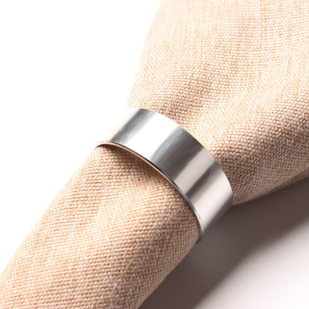 (12er Set) Ø45mm Metall Serviettenring Tischdeko Tuchhalterung - Silber