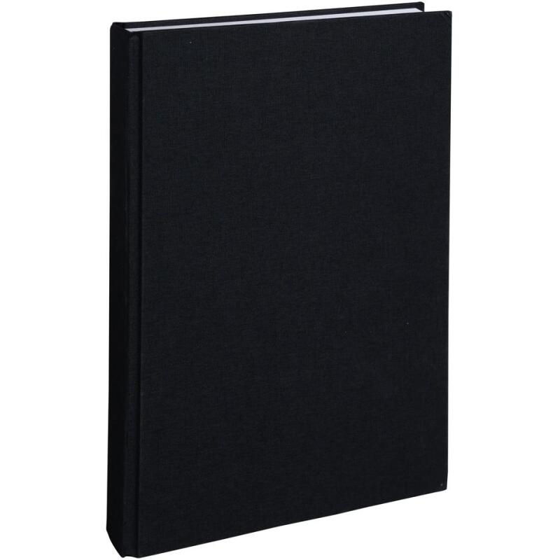 Registre 35x22,5cm 5x5 folioté 600 pages - Noir toilé