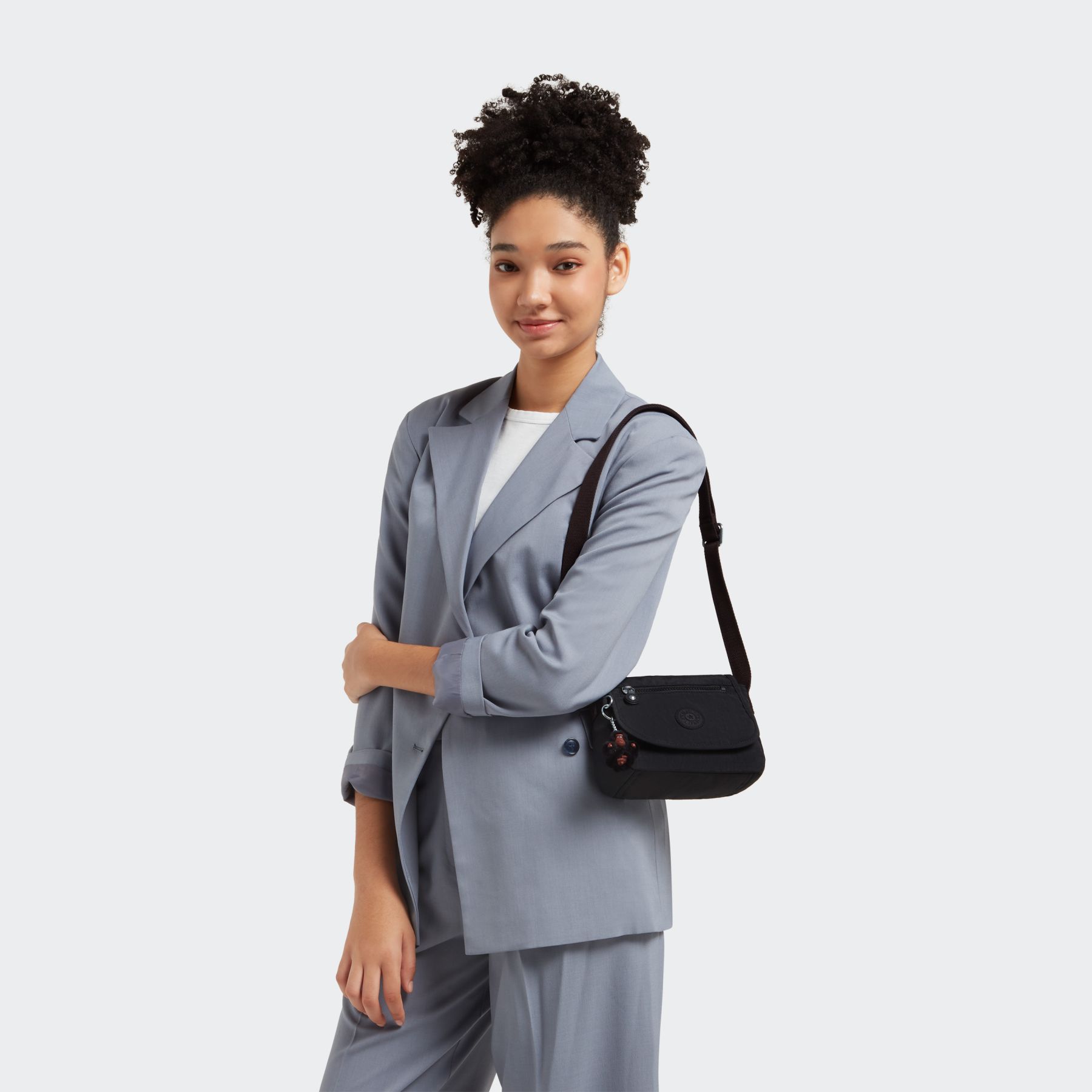 SABIAN U Petit Sac à Bandoulière avec Bretelle Ajustable - Black Tonal