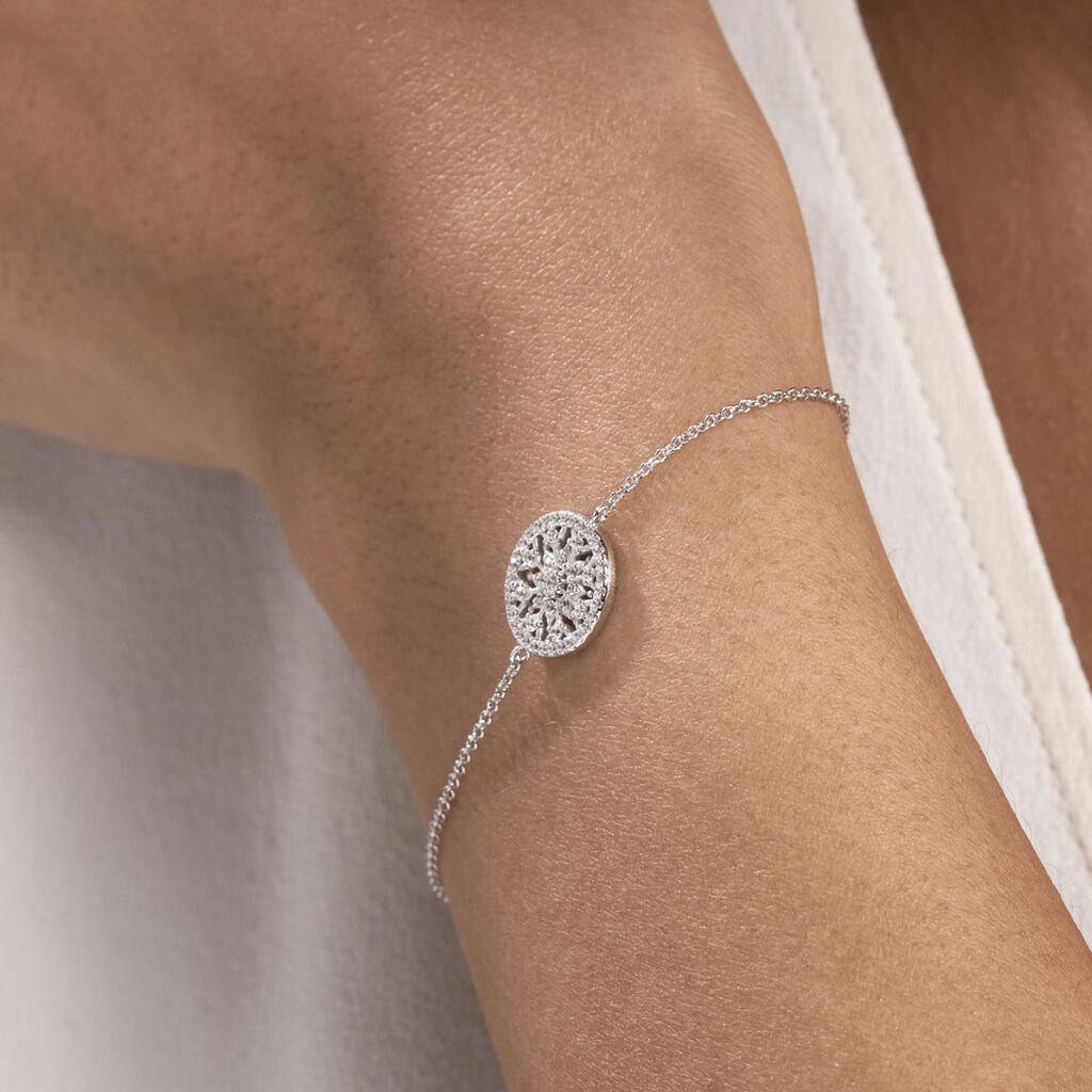 Bracelet Brunilda Argent Blanc Oxyde De Zirconium