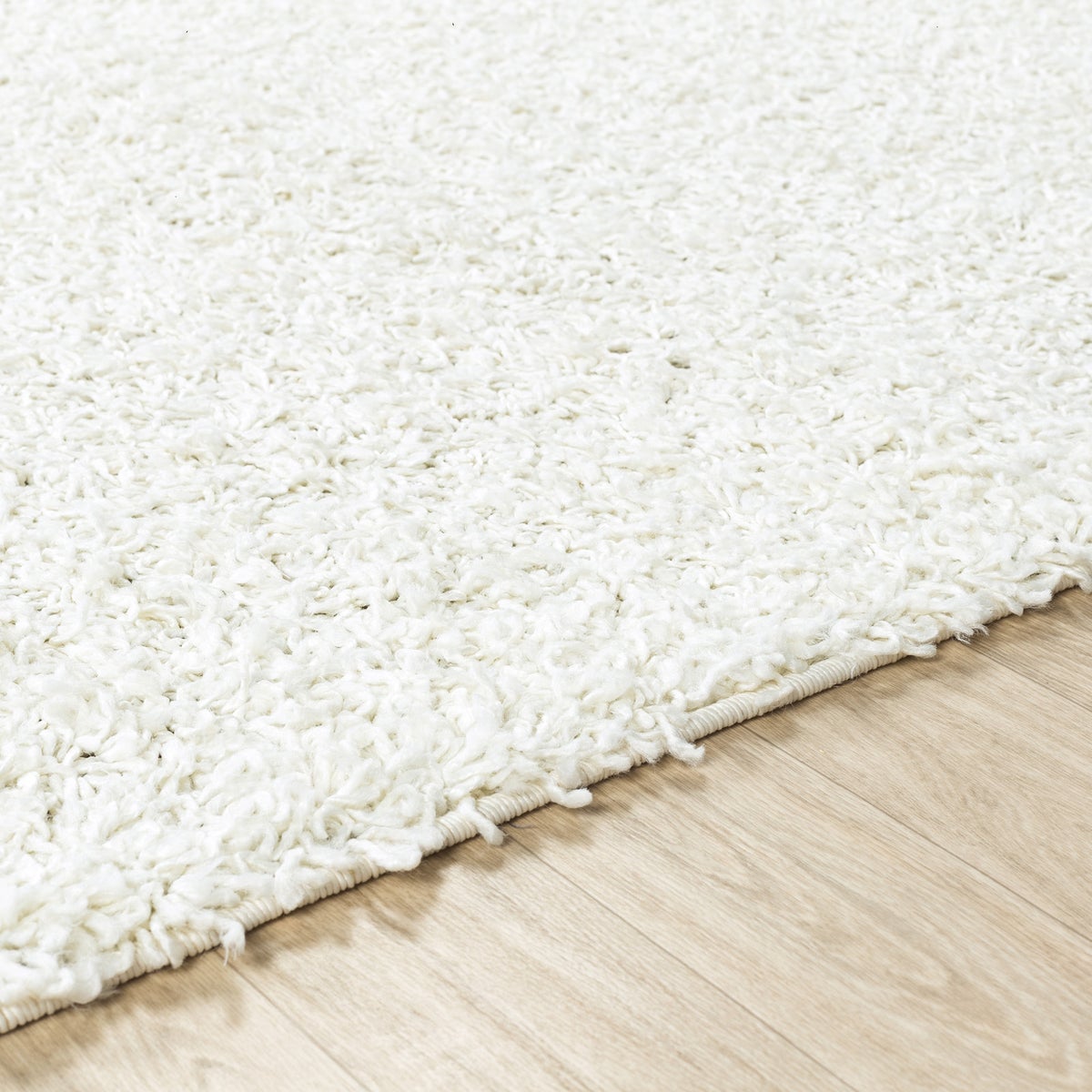 Modern hoogpolig shaggy vloerkleed, wit, 160x220 cm, LILLY