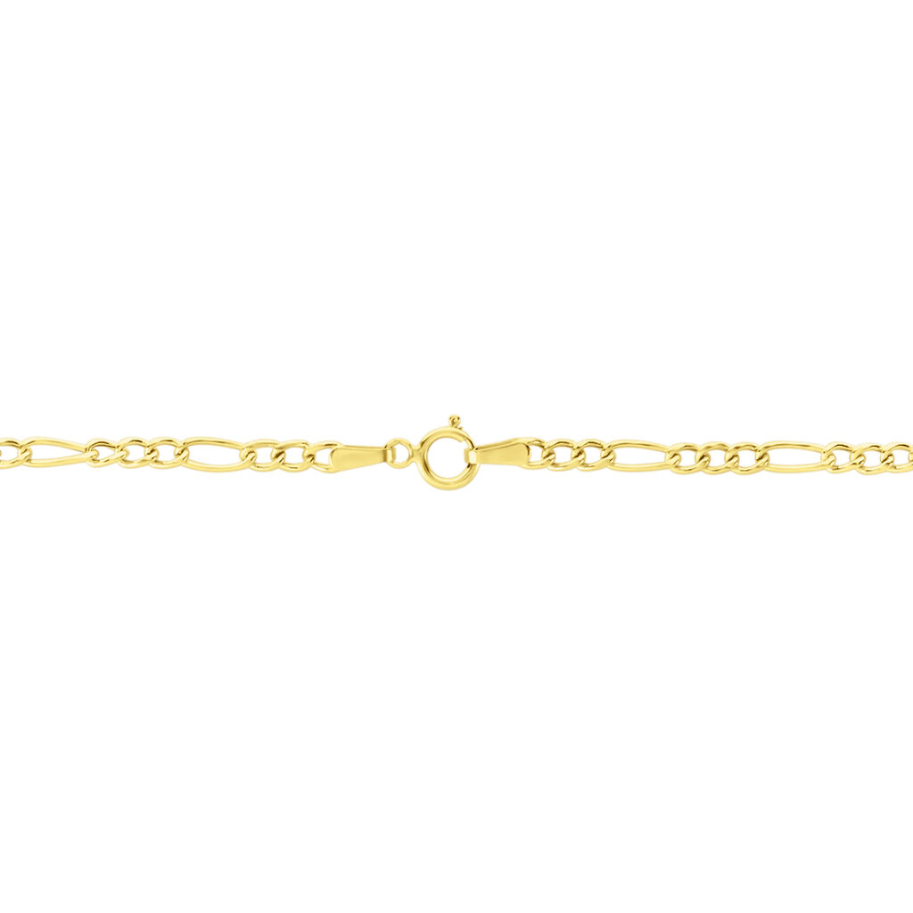Collier Cameo Maille Alternée 1/3 Or Jaune