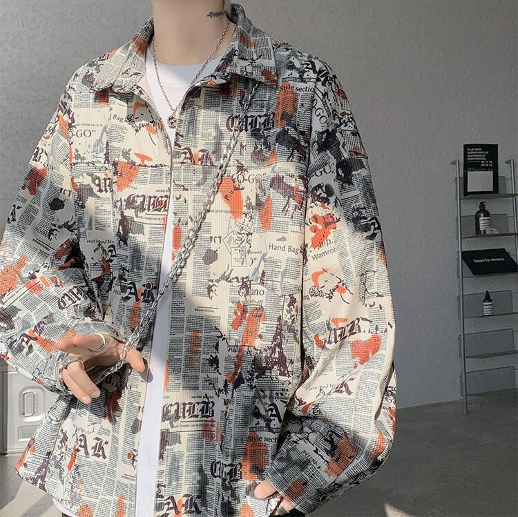 Fireon - Tie Dye corduroy overhemd met lange mouwen