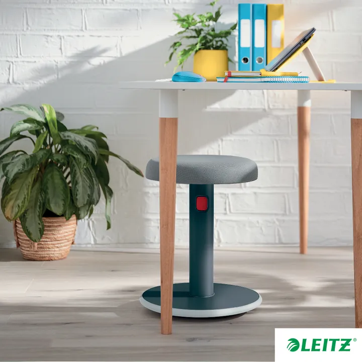 Leitz Ergo Cosy Active Sidde-stå balancestol 2-i-1 grå - højdejustering 46-79 cm