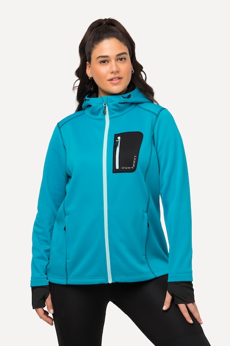 HYPRAR Sweatjacke, Reflektordruck, Kapuze, Daumenloch