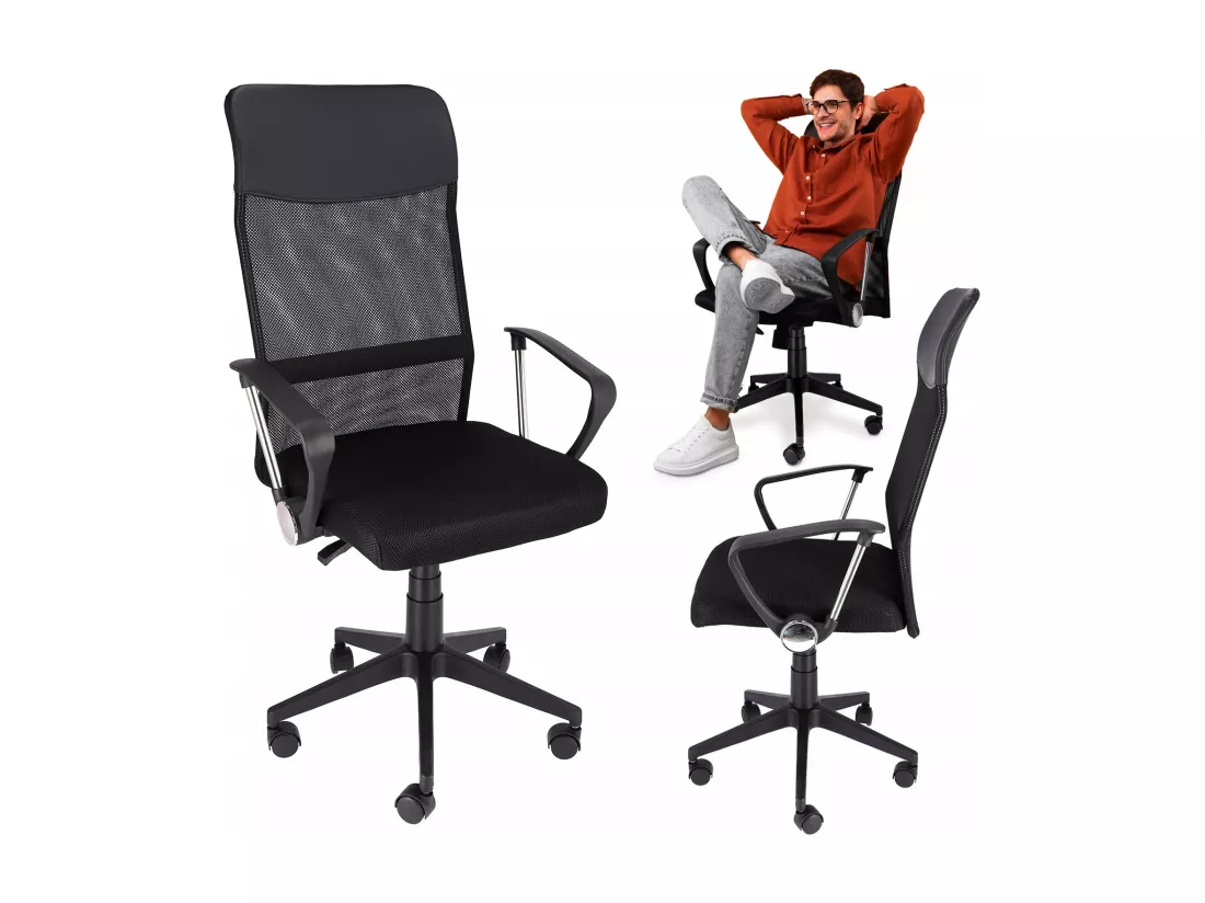 ZOOM fauteuil eco cuir noir