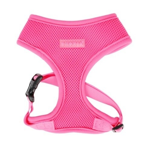 Coleira peitoral macia neon para cães, rosa