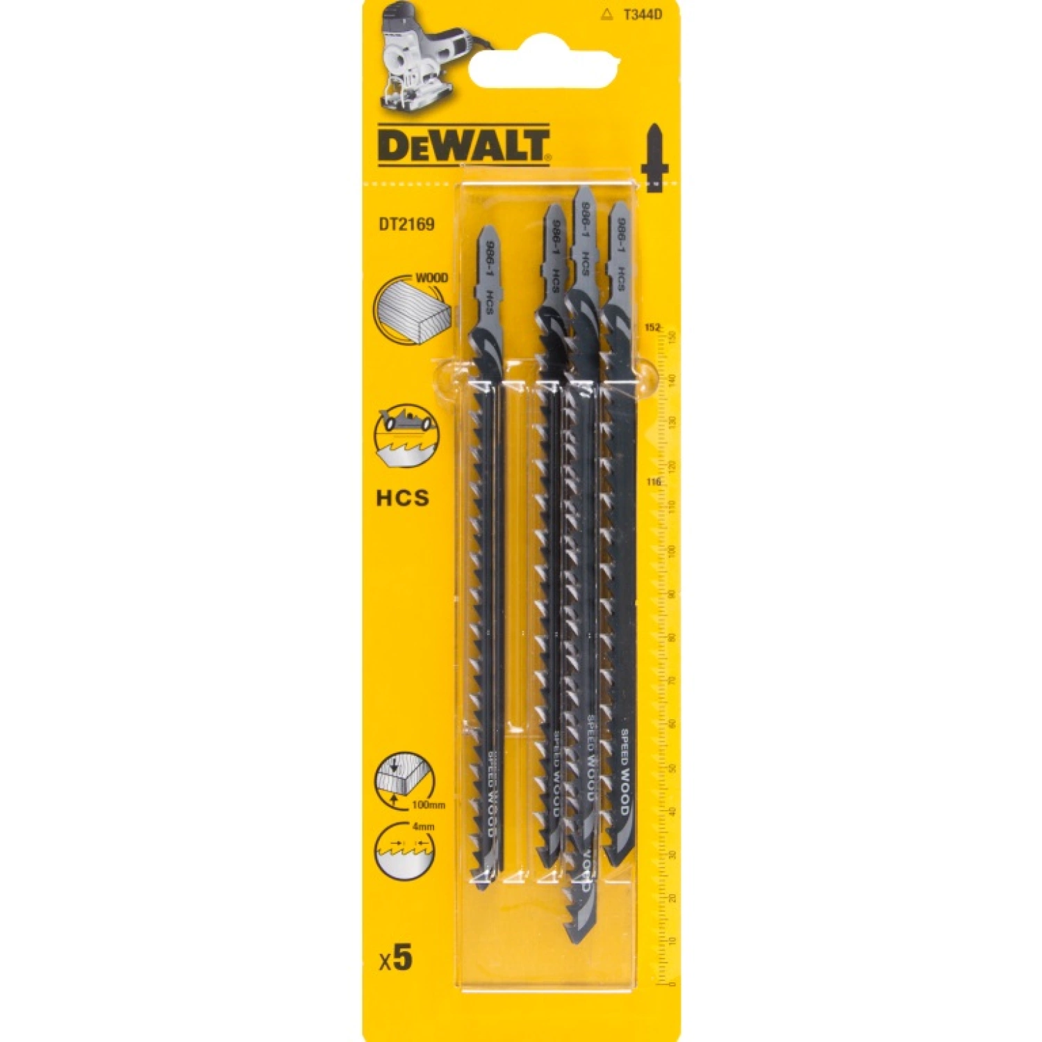 DeWALT DT2169 HCS Decoupeerzaagblad Speed - 4mm tandafstand - Hout (5st)