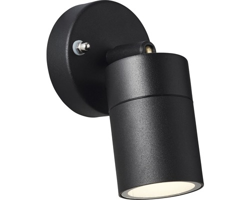 Buitenwandspot, 1-lichts, H 12,4 cm, zwart