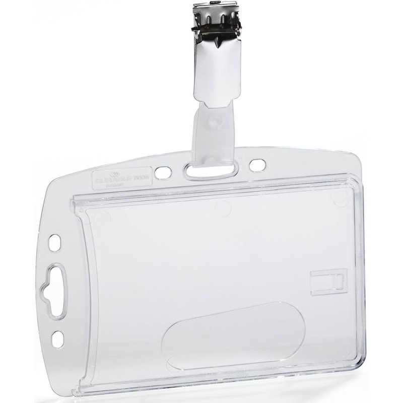 Durable Ausweishalter mit Clip Hartbox, 101 x 71 mm, 25 Stück