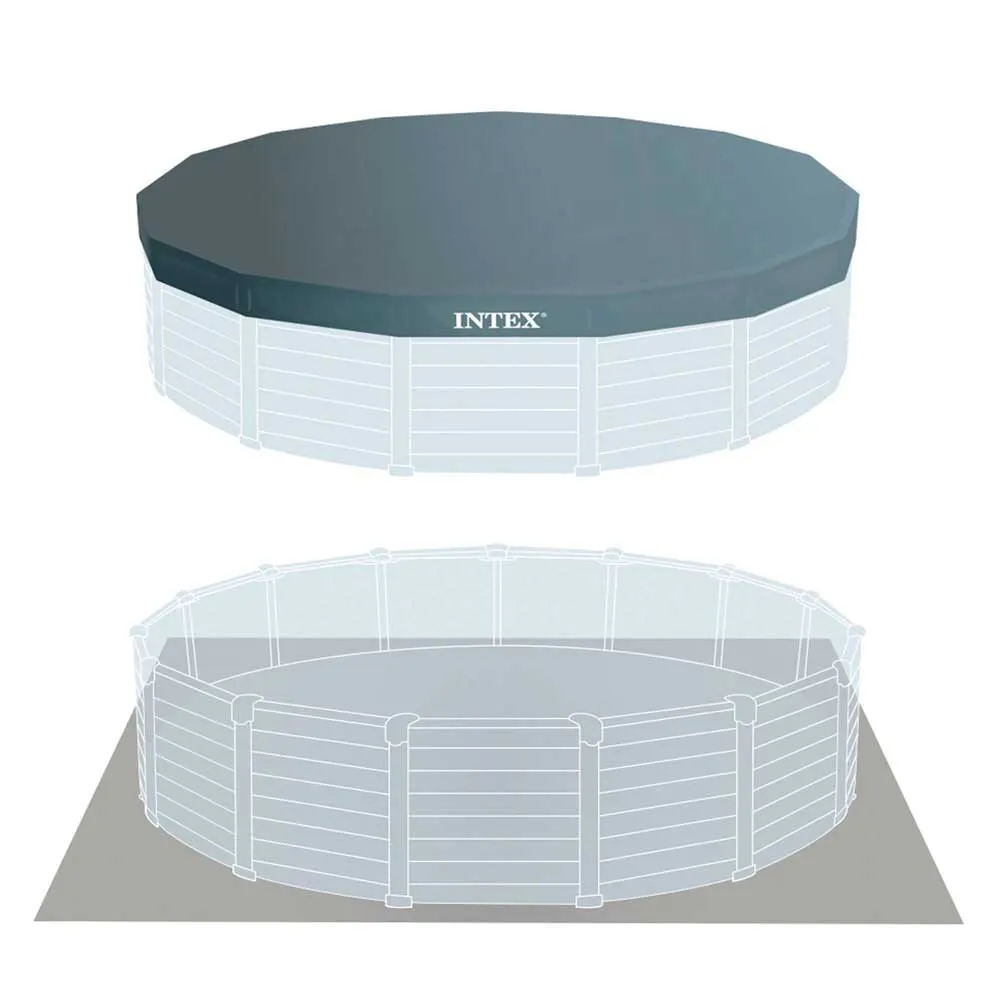 Intex Graphit Ø Rundes Poolpanel überirdisch 478x124 cm