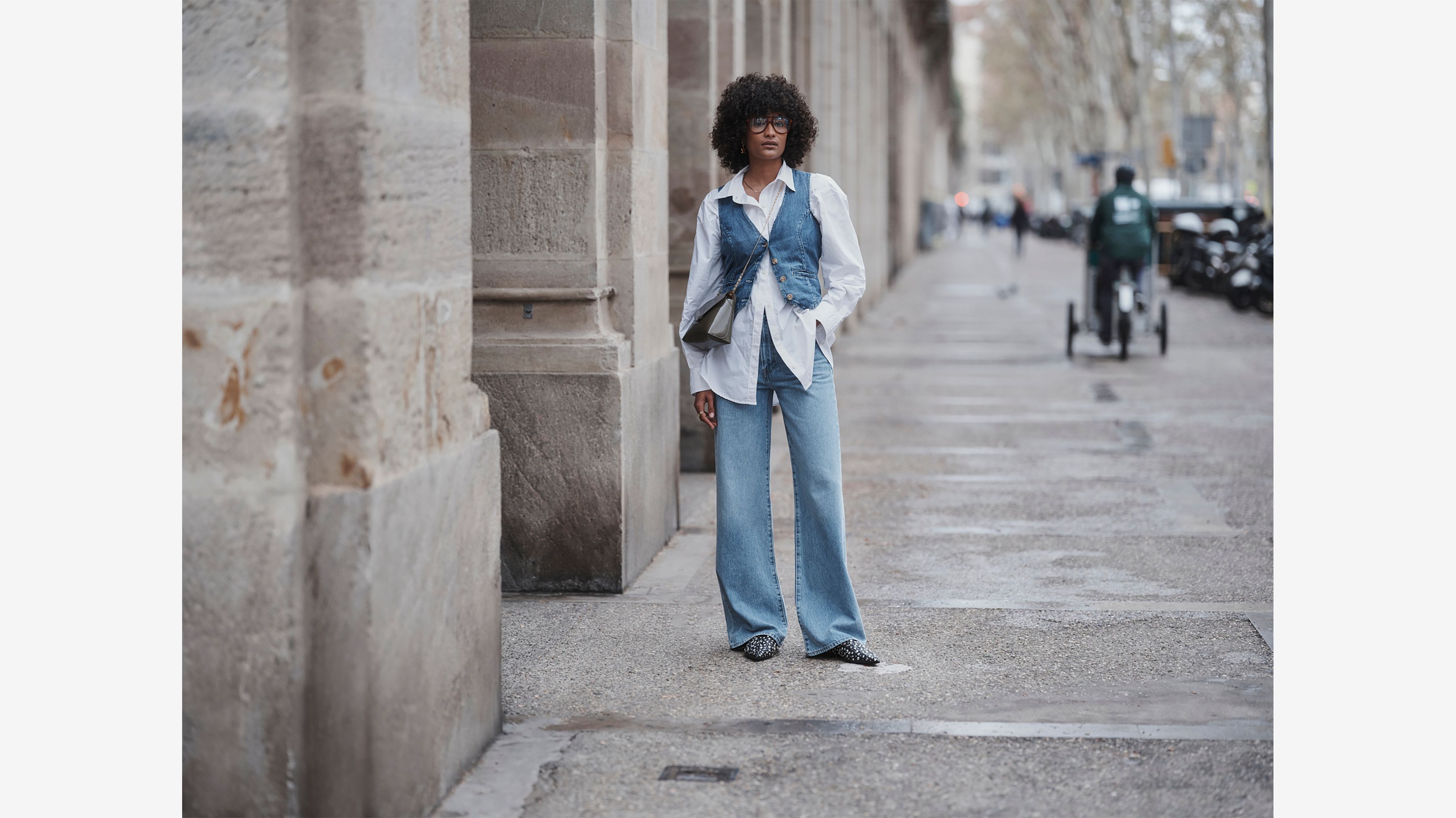 Jean Ribcage Wide Leg - Far And Wide - Bleu