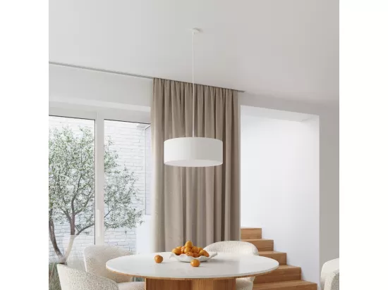 Sollux ROLLO Suspension Cylindrique Blanc 45cm E27
