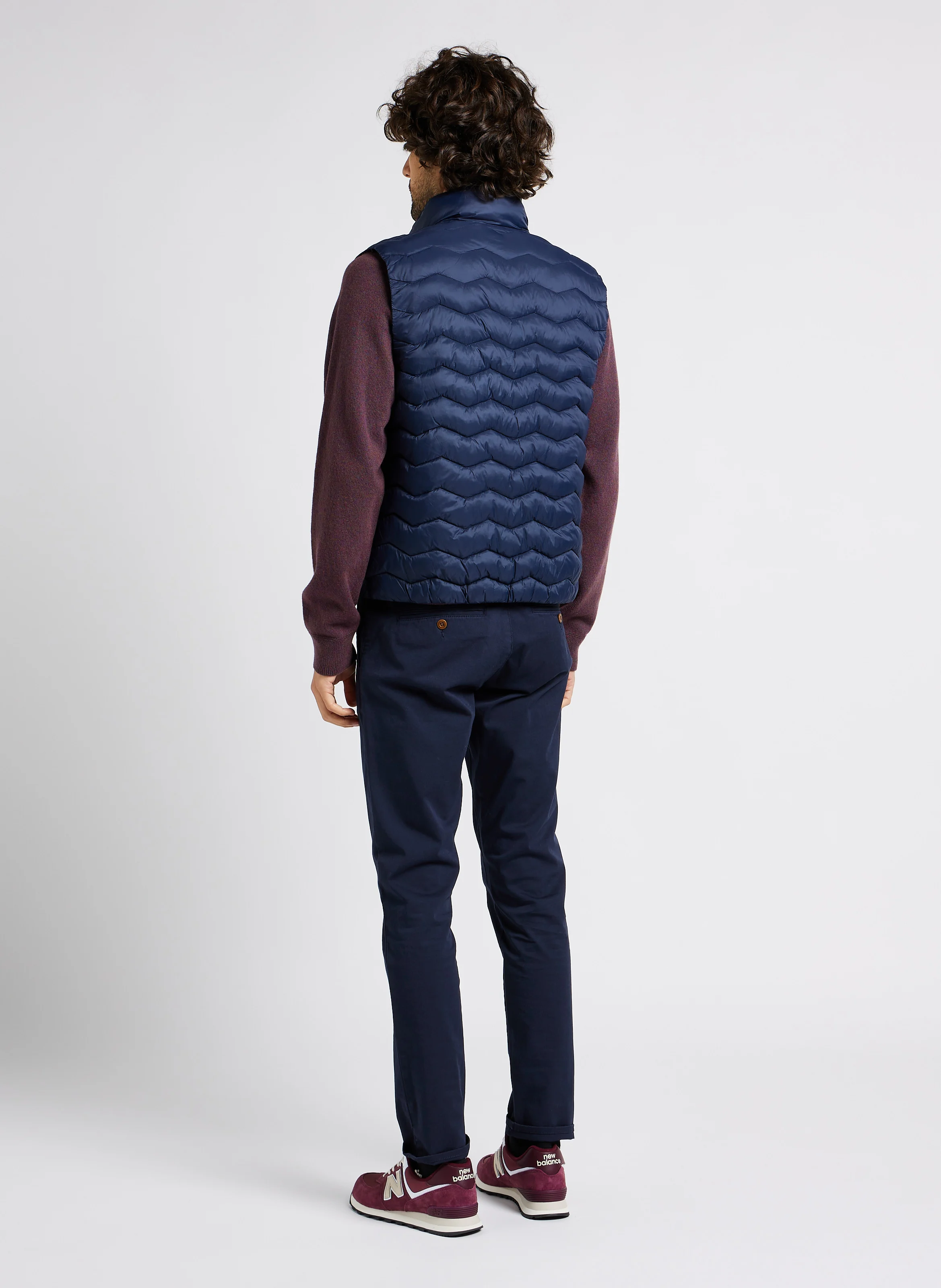 Pull col rond en laine droit | Violet