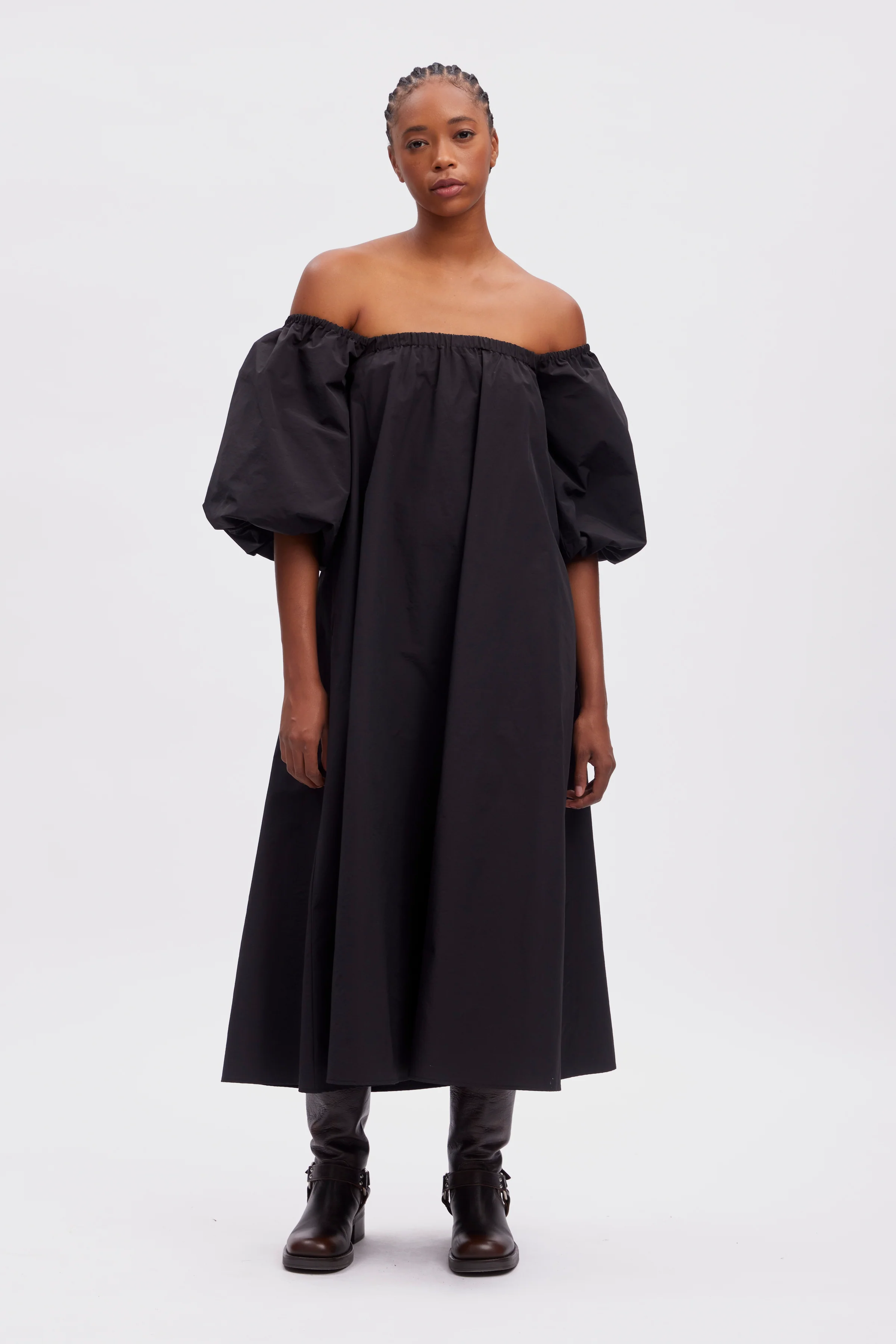 GESTUZ  PampaGZ off shoulder kjole - sort
