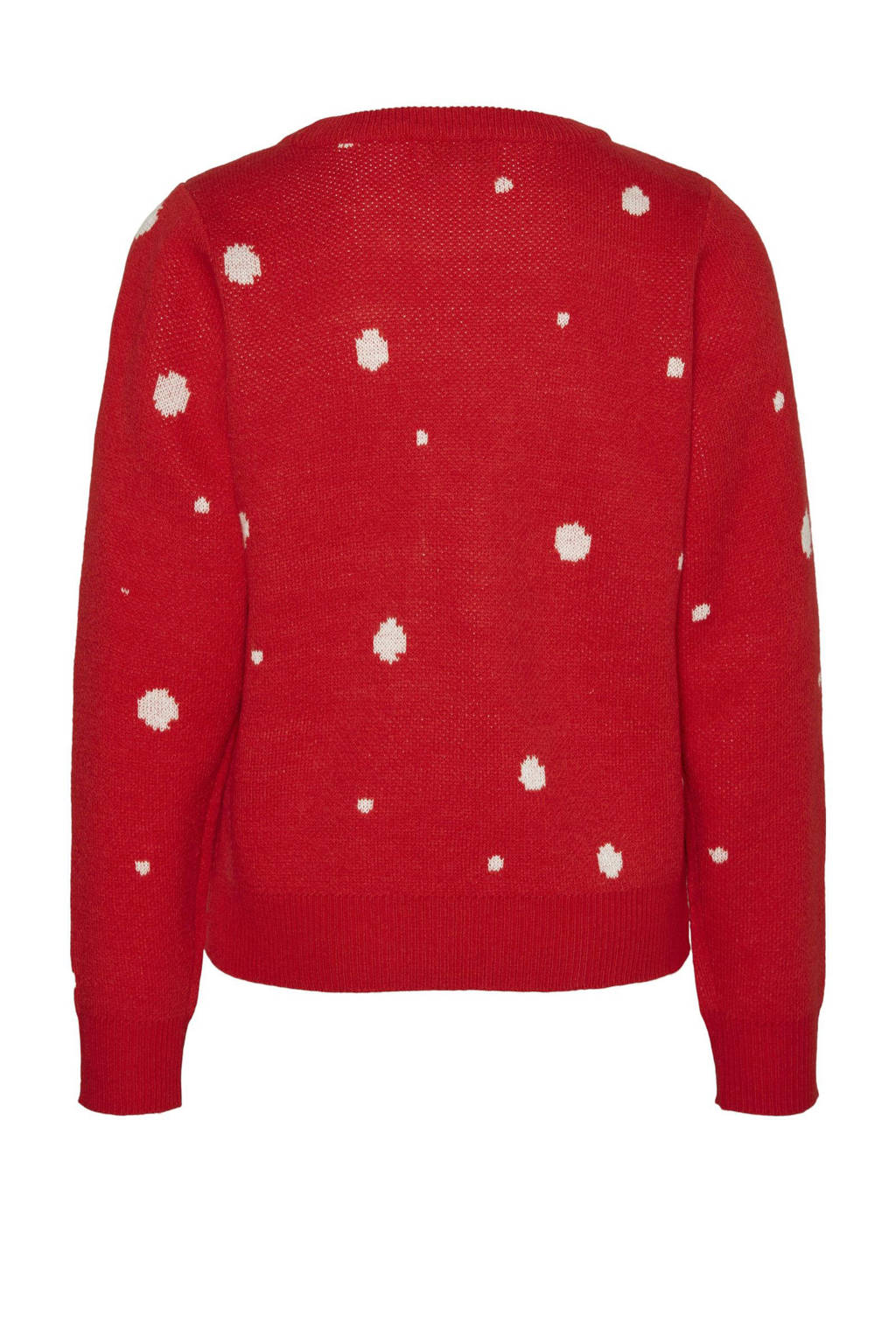 VERO MODA GIRL gebreide kersttrui rood/beige