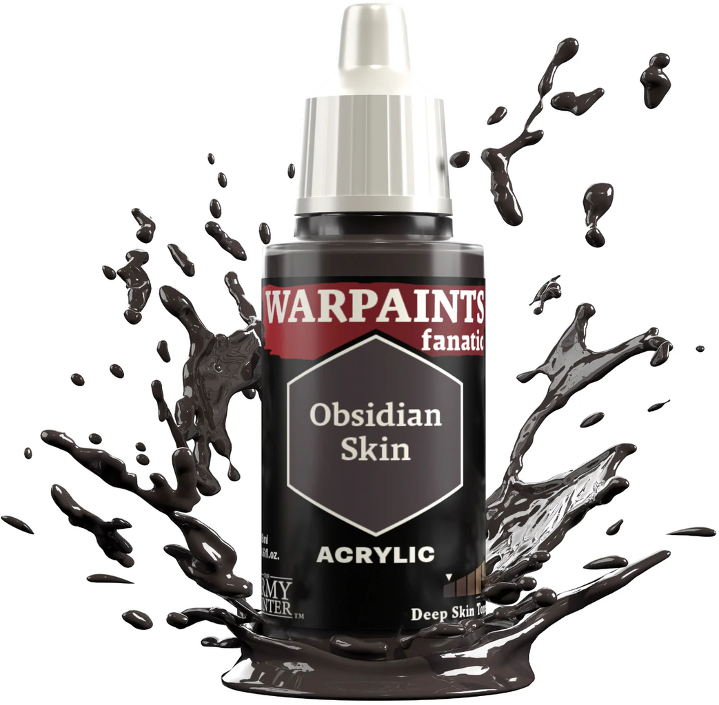 The Army Painter  Warpaints Fanatic: Deep Skin Tones, Obsidian Skin (18 ml)    Dunkle Farbtöne treffen auf Vielfalt & Tiefe