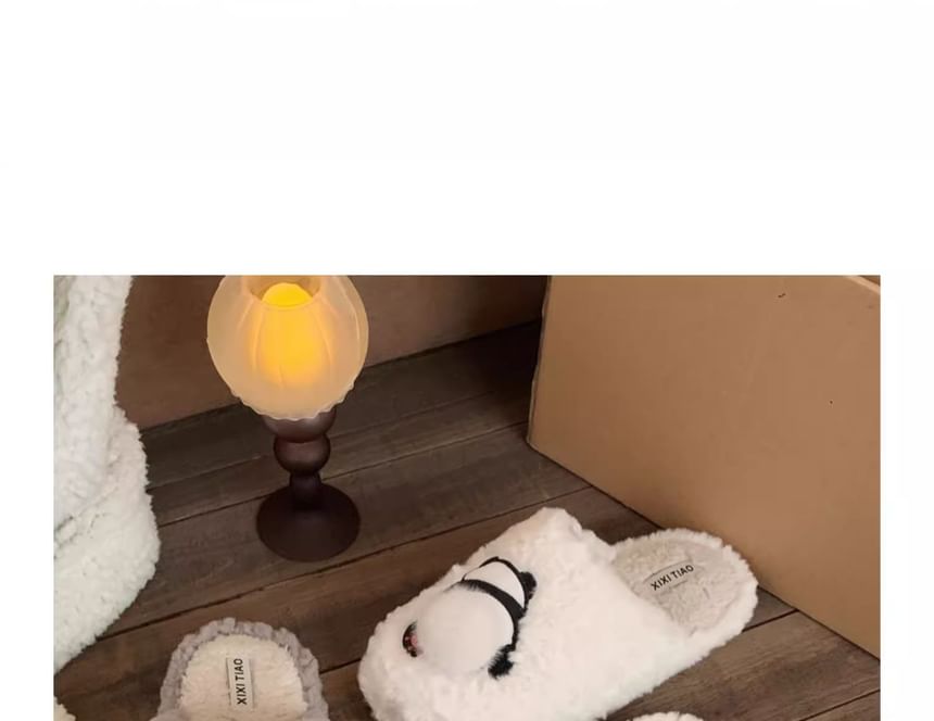 Dalli Daisy - Panda Bobbel Fluffy Pantoffels